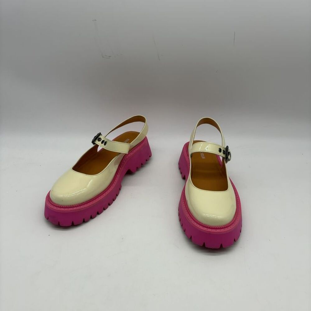 Marc Nolan Cream Pink Leather Mary Jane